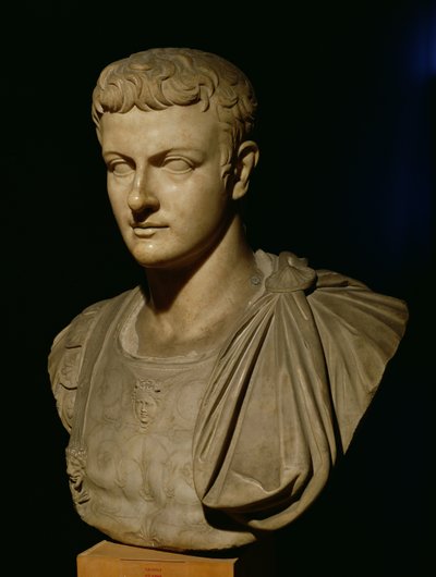 Bust of Caligula (12-41 AD) by Roman